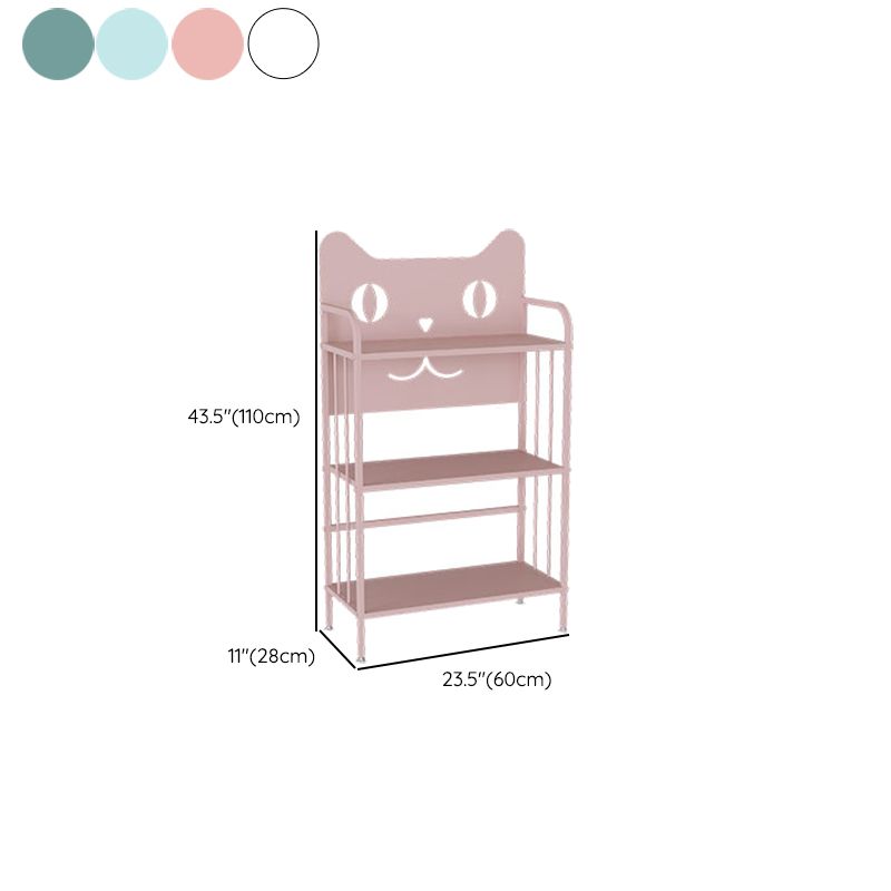 Scandinavian Standard Bookcase Metal Open Back Bookshelf with Shelves