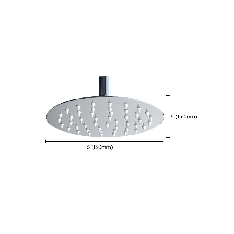 Contemporary Fixed Shower Head with Shower Arm Rain Fall Wall-Mount Showerhead