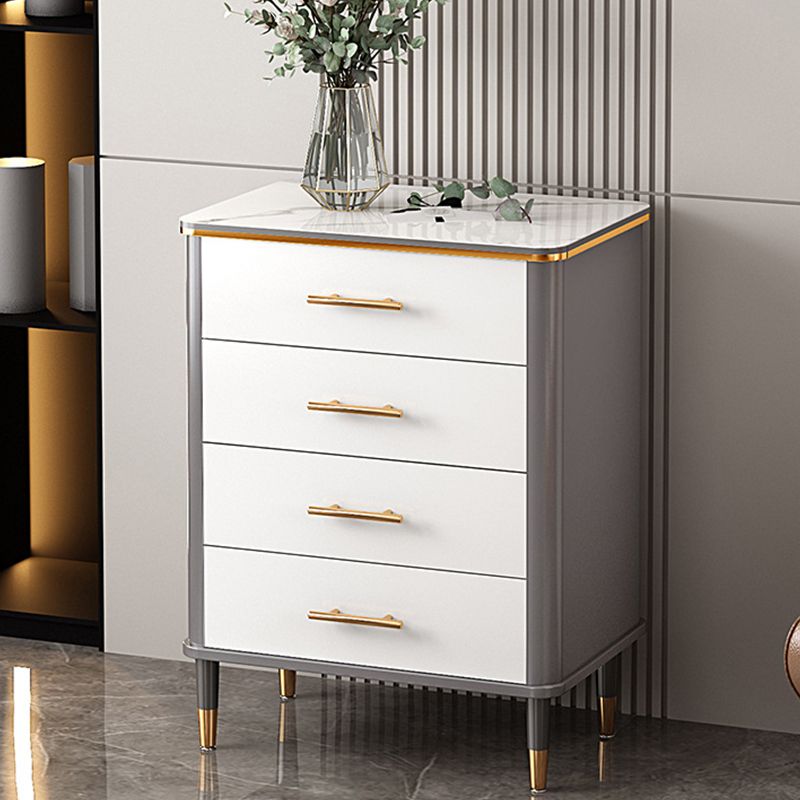 Contemporary Wood Accent Chest with Straight Legs 15.74" Wide Chest