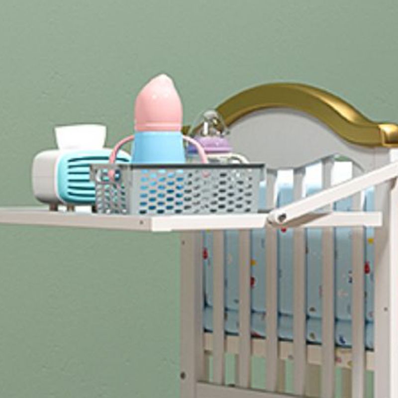 Rectangle Modern Nursery Crib Contrast Color Wood Nursery Bed