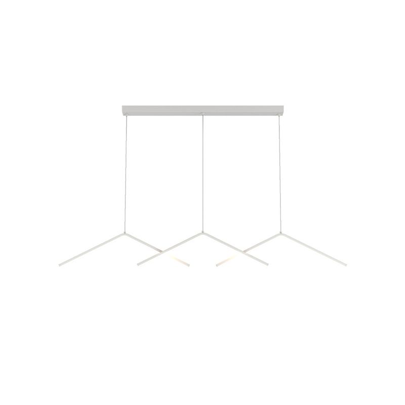 Zeitgenössischer Stil linearer Form Island Leuchten Metall 3 Licht hängende Anhängerleuchten