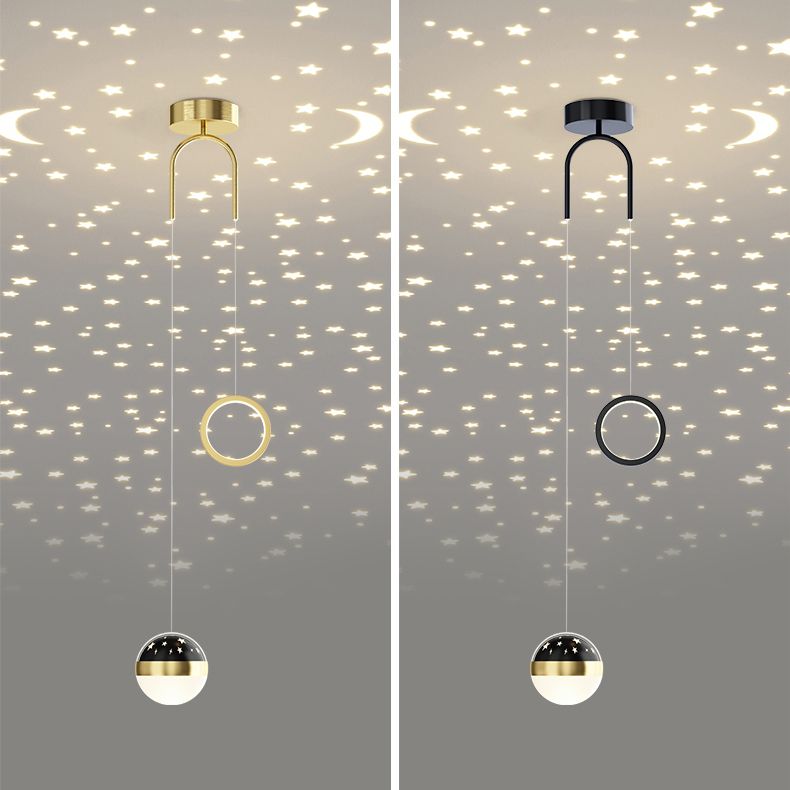 Modern Style Geometry Shape Hanging Lights Metal 2 Light Hanging Light Fixtures