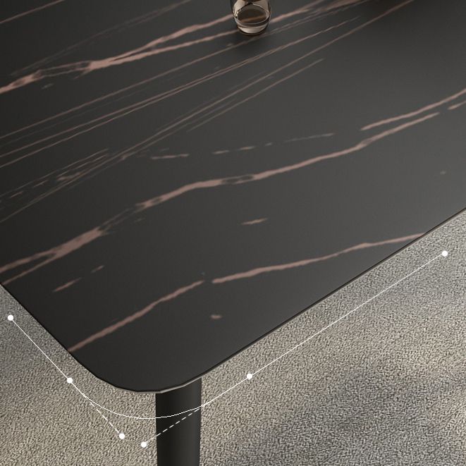 Tavolo da pranzo standard di forma standard minimalista tavolo da pranzo in pietra sinterizzata per cucina