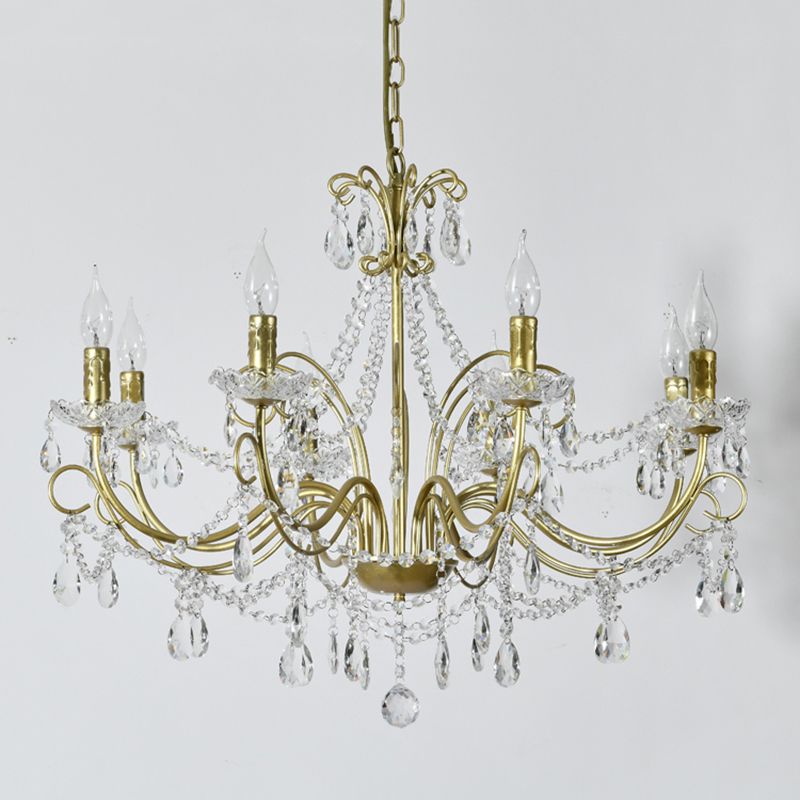 Candle Chandelier Light Fixture Traditional Metal Pendant Lighting for Restaurant