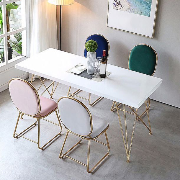 White Solid Wood Dining Set 1/5 Pieces Contemporary Dinette Set