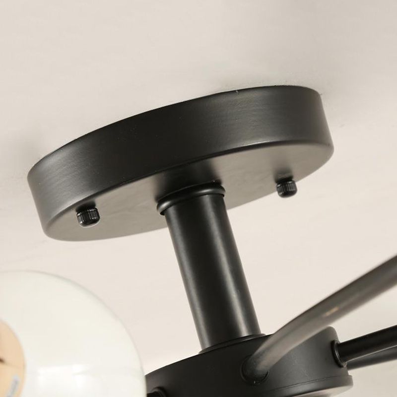 Modern Metal Ceiling Light Golden/Black Flush Mount Lighting for Home