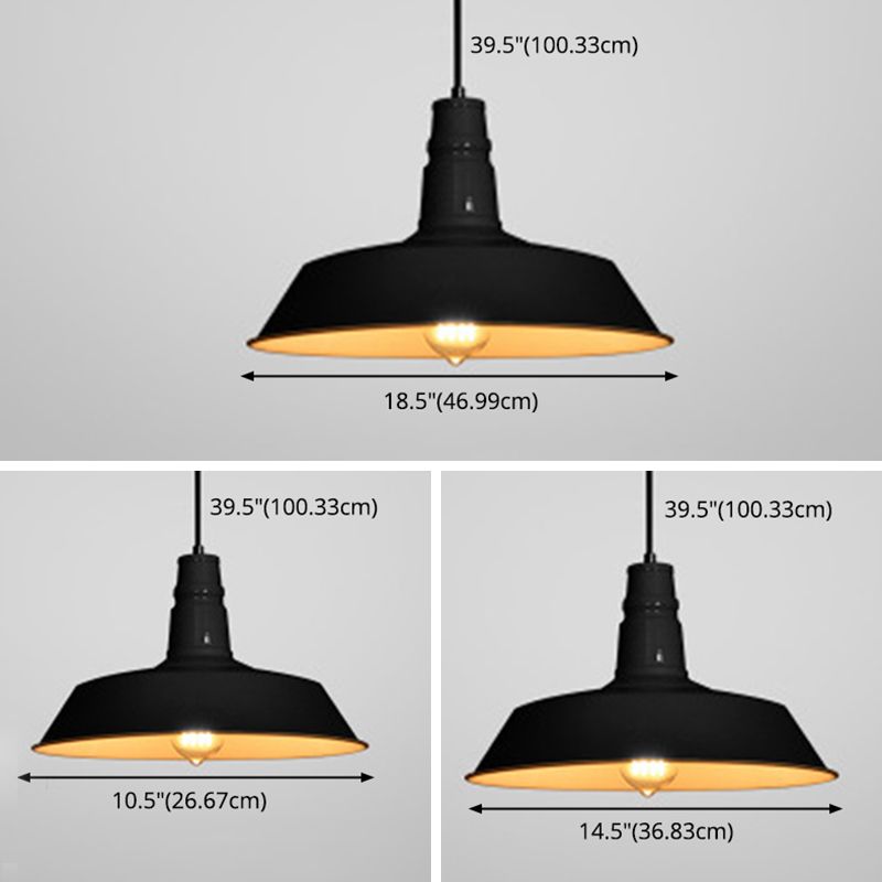 1 Luci a sospensione appesa al fienile in stile industriale a soffitto in metallo a sospensione in metallo