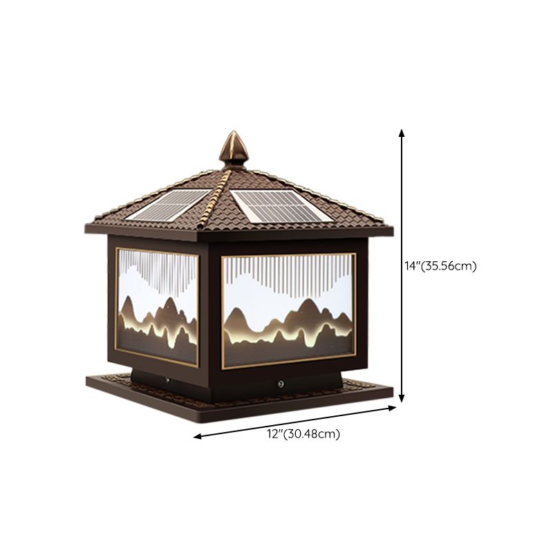 Modern LED Pillar Lamp Creative Solar Lighting Fixture for Garden