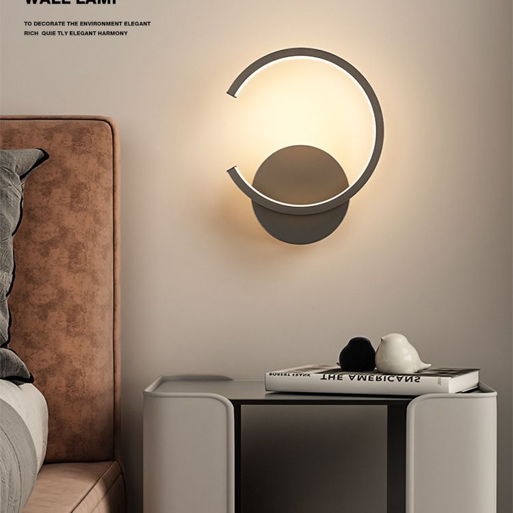 Modern Minimalist style Linear Sconce Light Fixtures Metal Wall Lighting for Bedroom