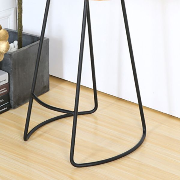 Contemporary Barstool Contoured Seat Bar Stool with Metal Base