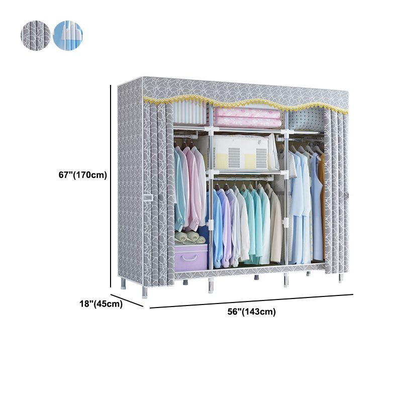 Modern Style Metal Wardrobe Bedroom Wardrobe Closet with Legs