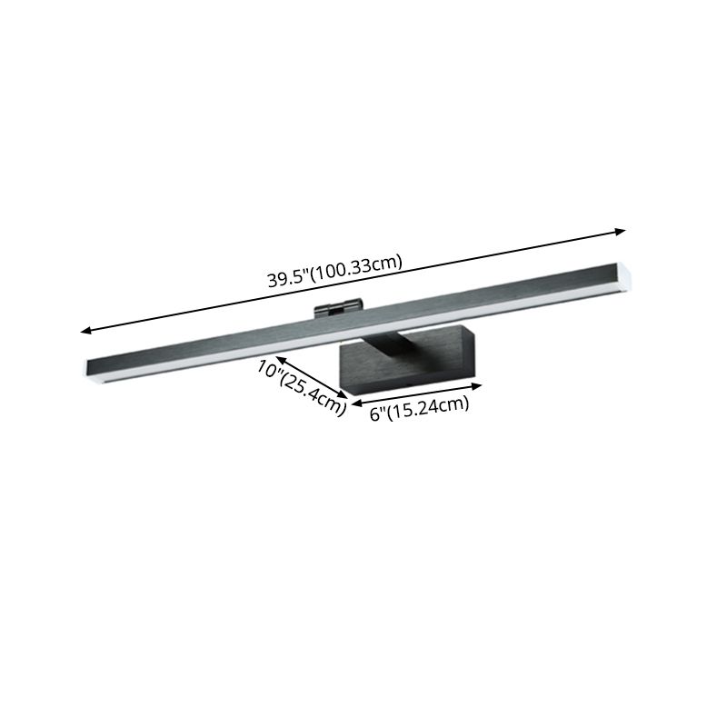 Luce da parete dritta in metallo Stile semplicità Stile a led Wall Sconce Illuminazione in nero