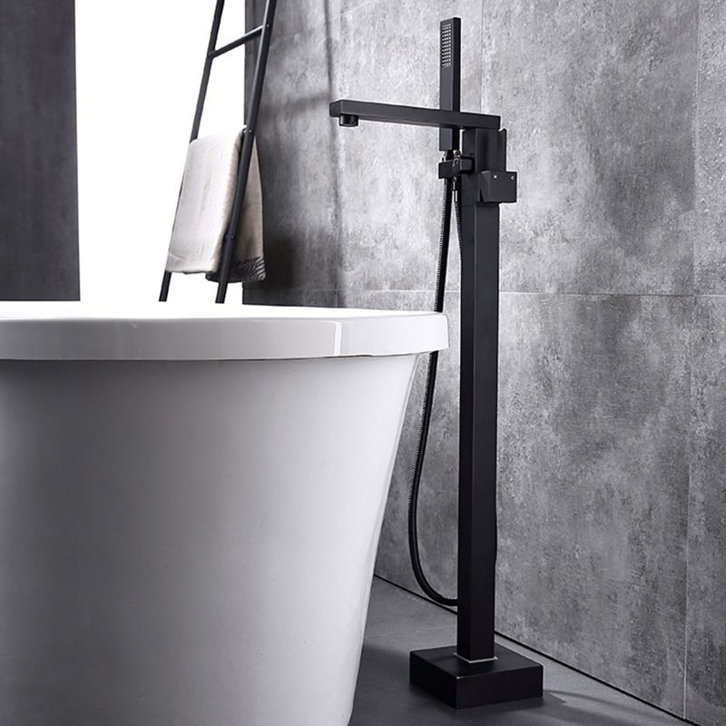 Floor Mounted Metal Freestanding Tub Filler Low Arc Freestanding Tub Filler Trim