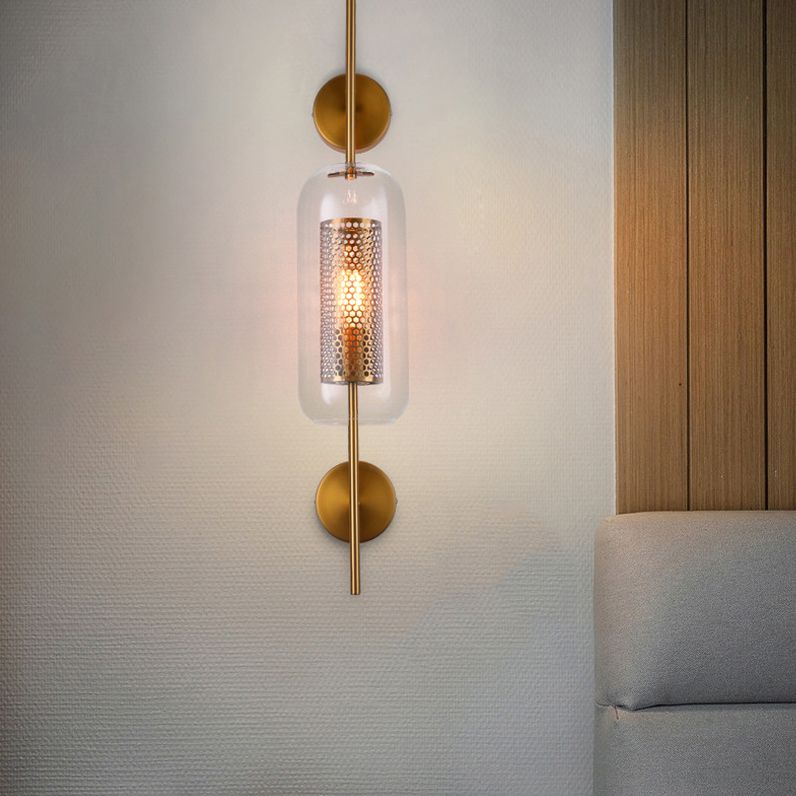 Vintage industrielle geometrische Wandmontage mit Beleuchtungsglaswandhalterung für Wohnzimmer