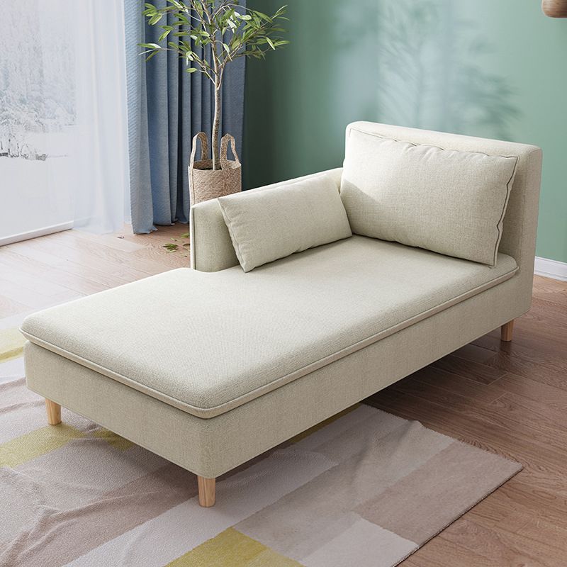Modern Fabric Chaise Solid Wood Chaise Lounge Couch with One Armed