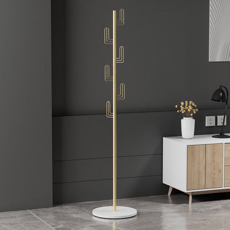 Luxurious Free Standing Coat Rack Metal Coat Hanger for Living Room