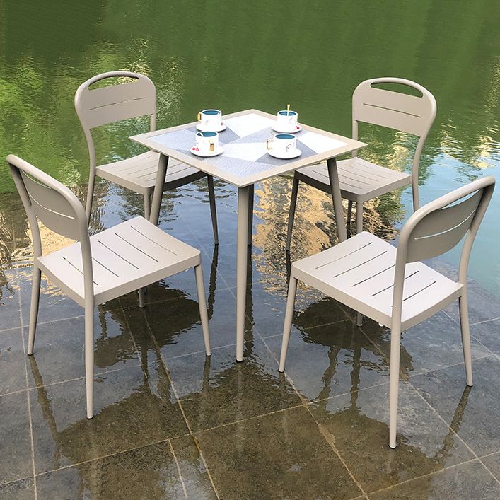 Modern 1/5/7 Pieces Dining Table Set Stone Dining Table Set for Outdoor