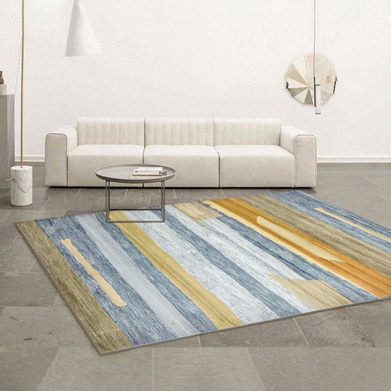 Abstract Ink Painting Rug Polyester Indoor Rug Non-Slip Backing Carpet for Living Room
