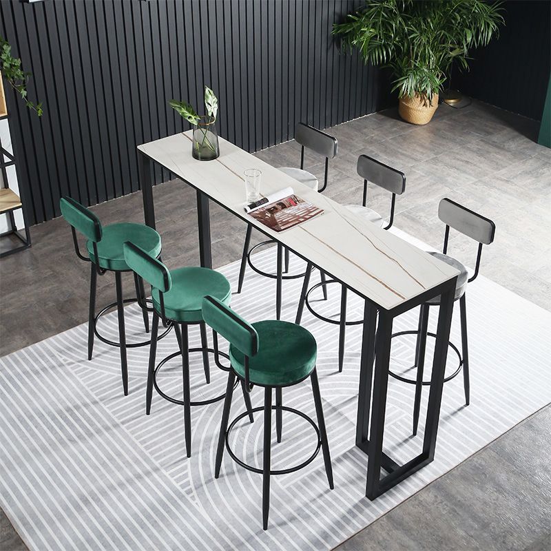 Indoor Round Counter Stool Industrial Upholstered Counter Height Stool