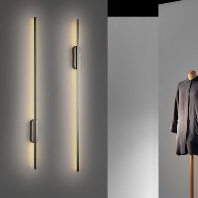 Linearer Schatten Metall Wandleuchten moderner Stil 2 Leuchten Wandmontage Licht montiert
