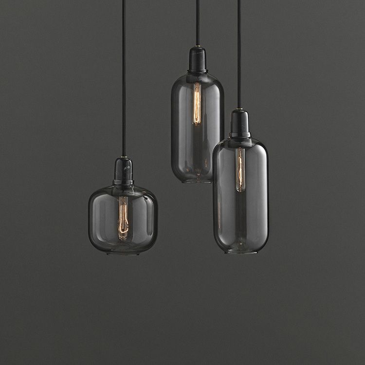 Moderner künstlerischer Stil Single Hanging Lampe Marmor Geometrische Anhänger Licht mit Glasschatten