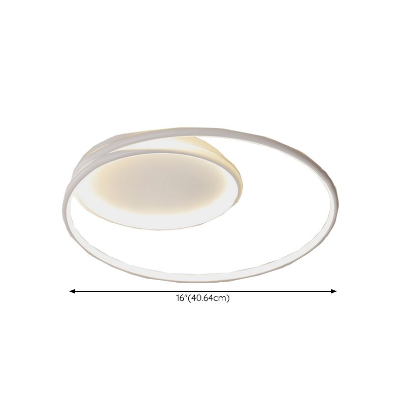 LED White Ceiling Light Contemporary Flush Mount Lighting for Room
