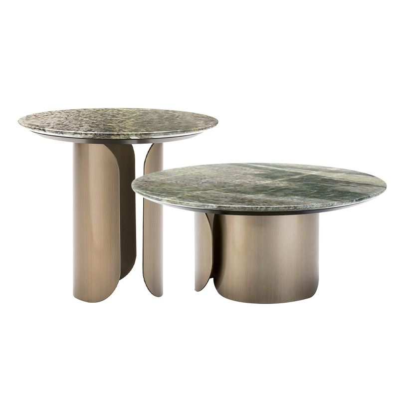 Mid-century Modern Style Pedestal Base Metal Color Selection Coffee Table