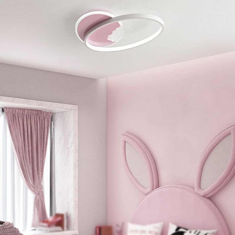 Contemporary Flush Mount Metal Ceiling Mounted Fixture for Bedroom
