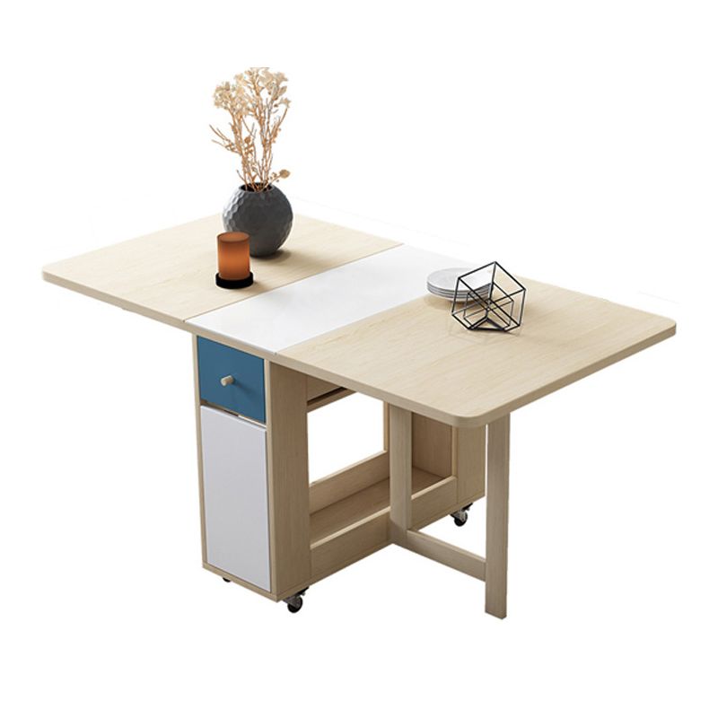 Mesa de comedor rectangular de madera Mesa de comedor de hojas abatibles de mediados de siglo