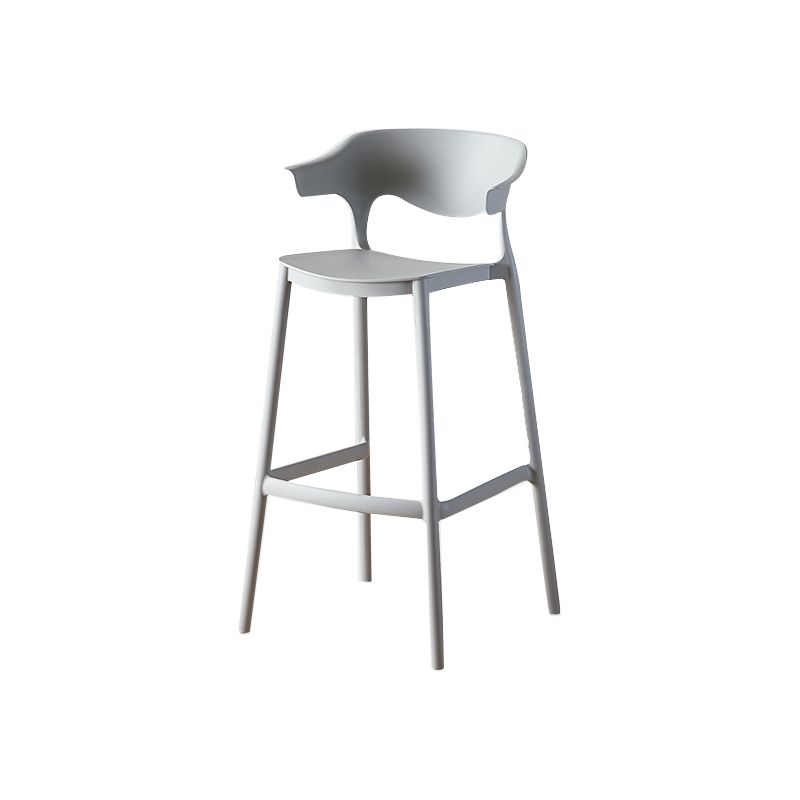 Indoor Plastic Armless Bar Height Stool Industrial Stackable Low Back Bar Stool