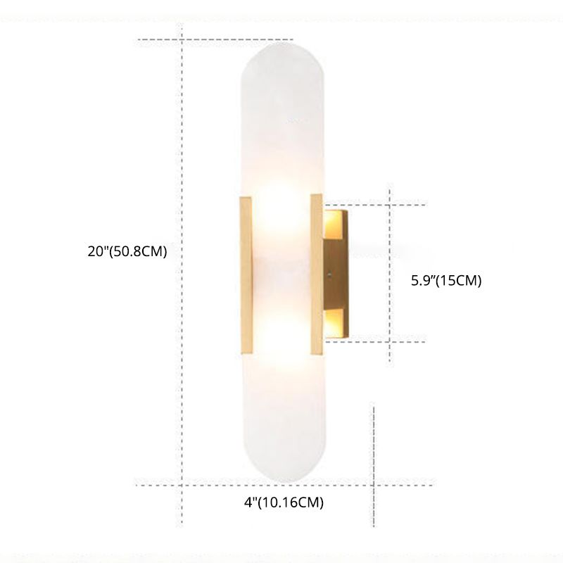 Elongated Shape Sconce Wall Light Modern Bordic Style Glass Sconces