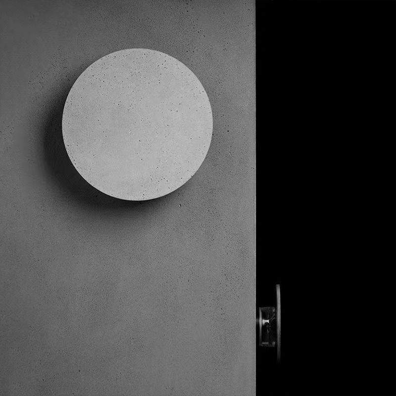 Modern Cement Wall Lamp 1-Light LED Wall Mount Lamp for Living Room