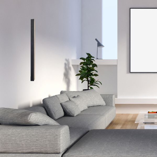 Black LED Vanity Lighting Modern Metal Wall Light Sconces for Bathroom