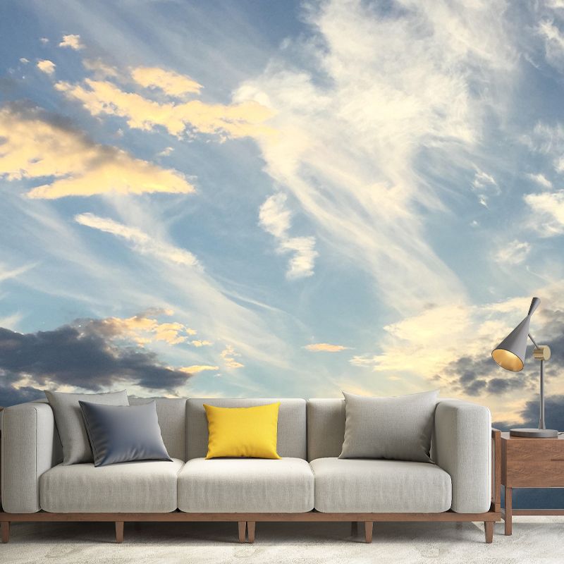 3D Cloud Sky Wall Mural Wallpaper Photography Mildew Resistant for Decoration