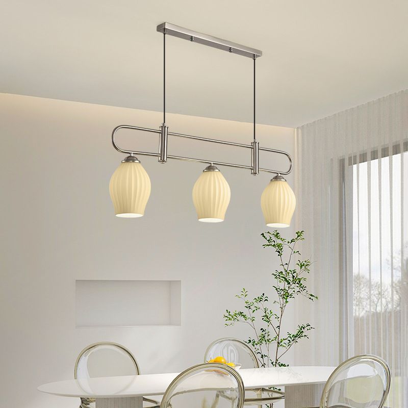 Modern Style Bell Shade Island Pendants Glass Pendant Lights for Dining Room