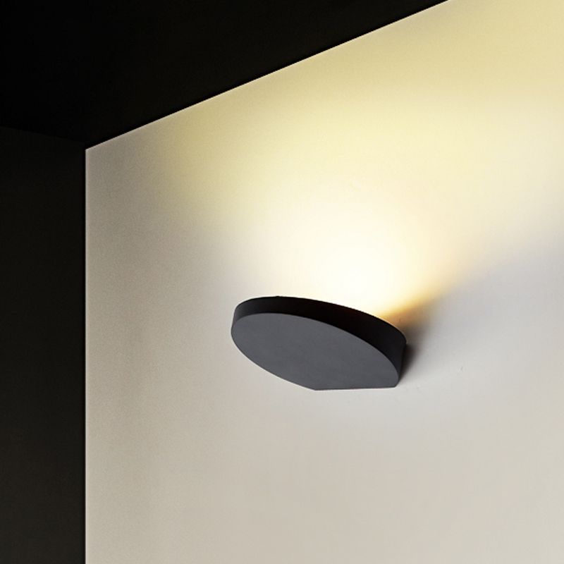 Alluminio Arrotondo a filo rotondo Sconcetto Minimalist LED Wall LED in nero/grigio/bianco per il corridoio