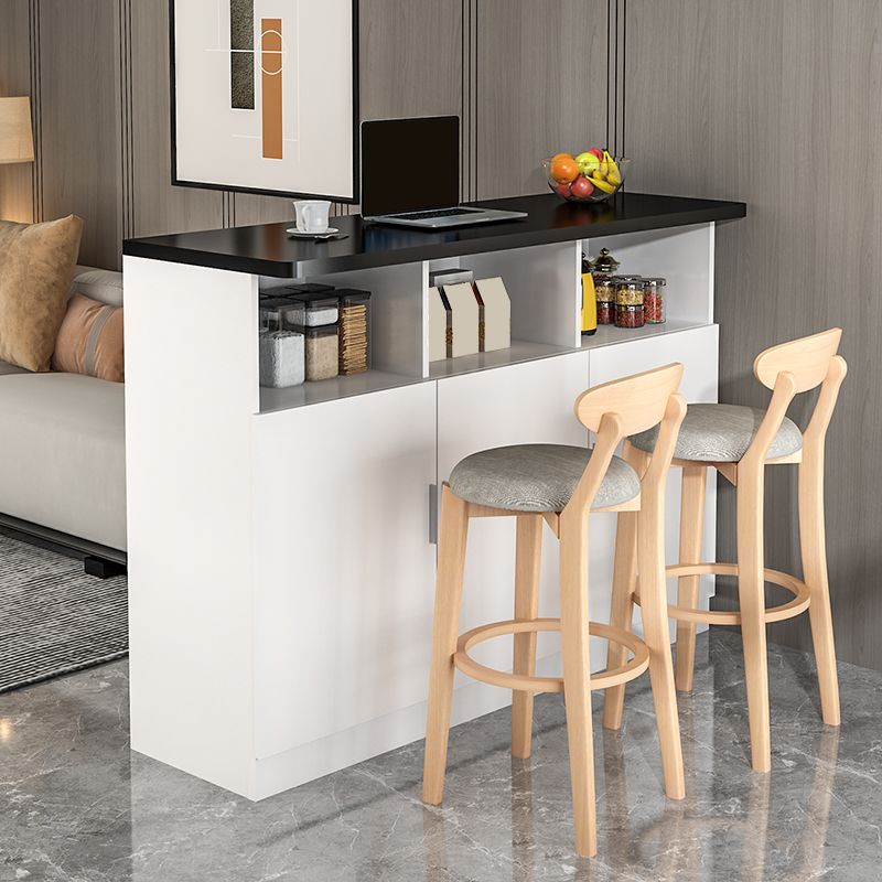 Modern Style Bar Dining Table Rectangle Wood Bar Table for Kitchen