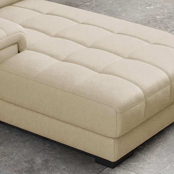Modern Upholstered Chaise Lounge Couch Linen Blend Chaise Lounge Chair