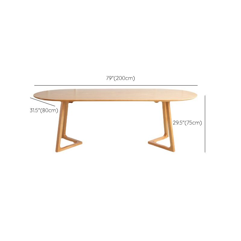 Contemporary Oval Dining Table Solid Wood Dining Table for Home Use