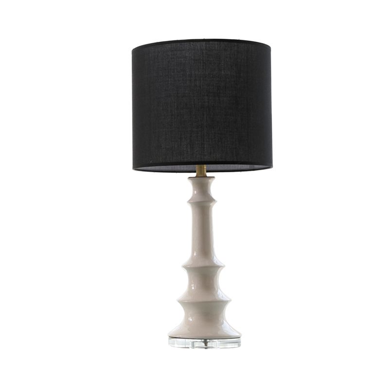 Lampe de nuit à teinte droite tissu contemporain 1 tête de lecture de tête en noir