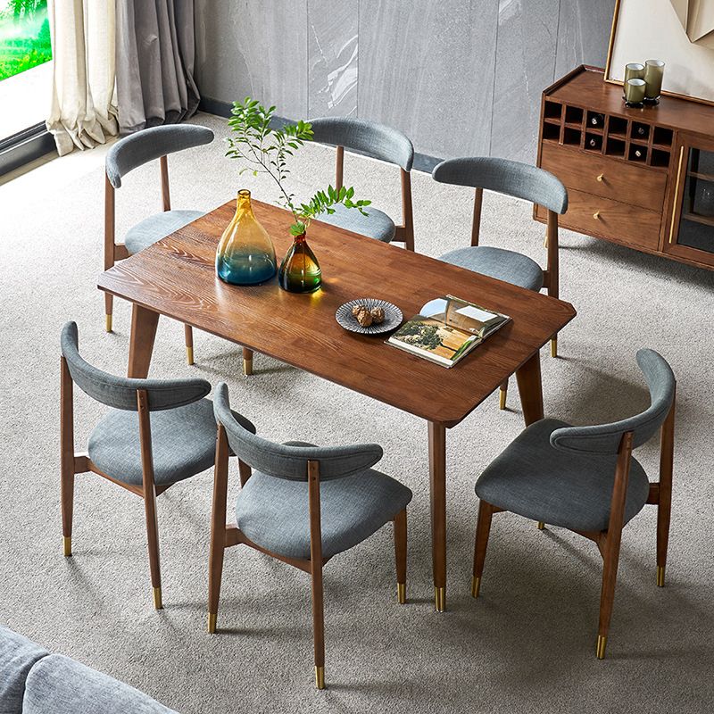 Traditional Luxury Rectangle Dining Site Table Solid Wood Dining Room Furniture