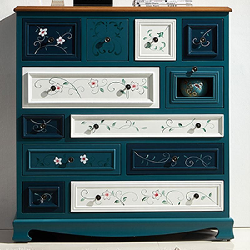 Nautical Storage Chest Dresser Solid Wood Dresser with 7/10/12 Drawers