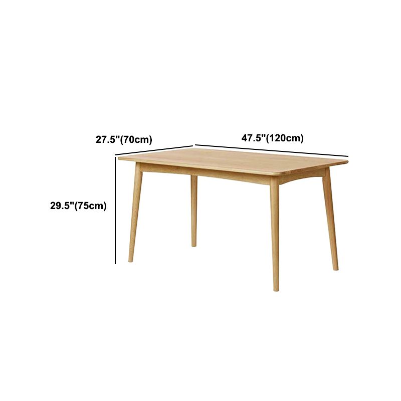 Modern Table with Solid Wood Rectangle Dining Table for Kitchen