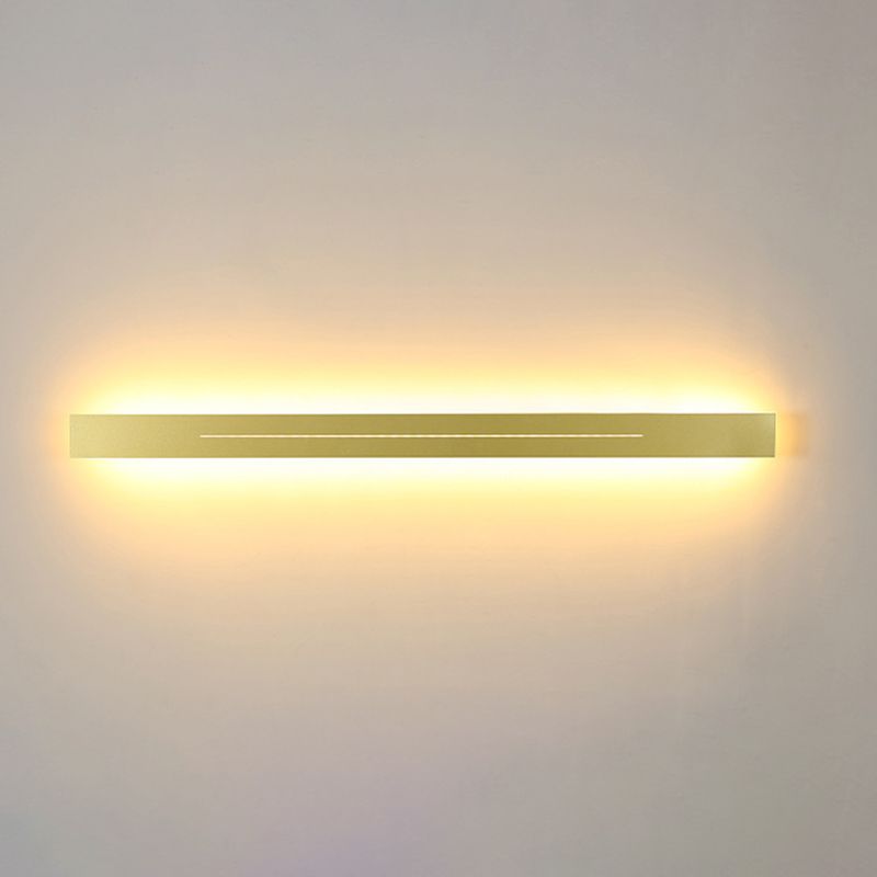 Metal Strip Shape Wall Light Minimalist 1 Light LED Wall Sconce for Aisle