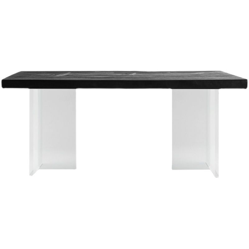 Industrial Solid Wood Furniture 1/5 Pcs Black Dining Room Table Set