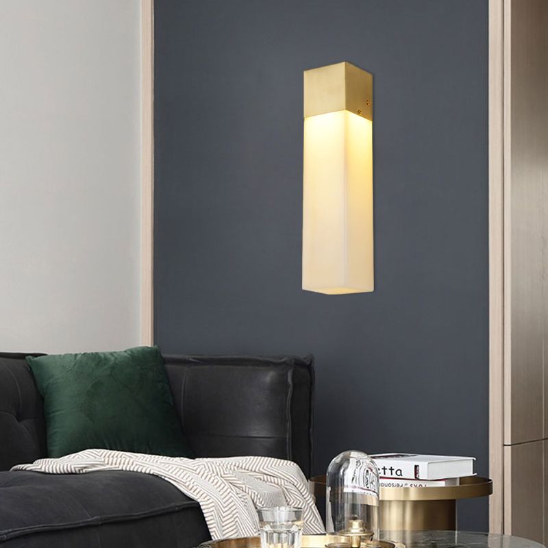 Minimalistische Quaderwand -Licht Licht ein Licht strukturierter weißer Harzleuchte Leuchte