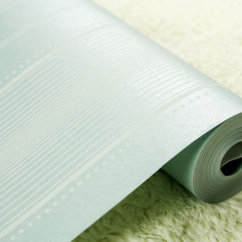 Pastel Color Ticking Stripe Wallpaper Waterproof Modern Dining Room Wall Covering