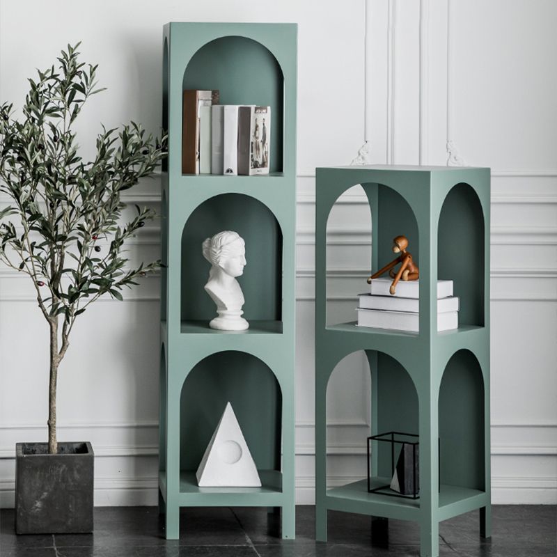 Scandinavian Shelf Bookcase Metal Standard Book Shelf with Rectangular Shelves