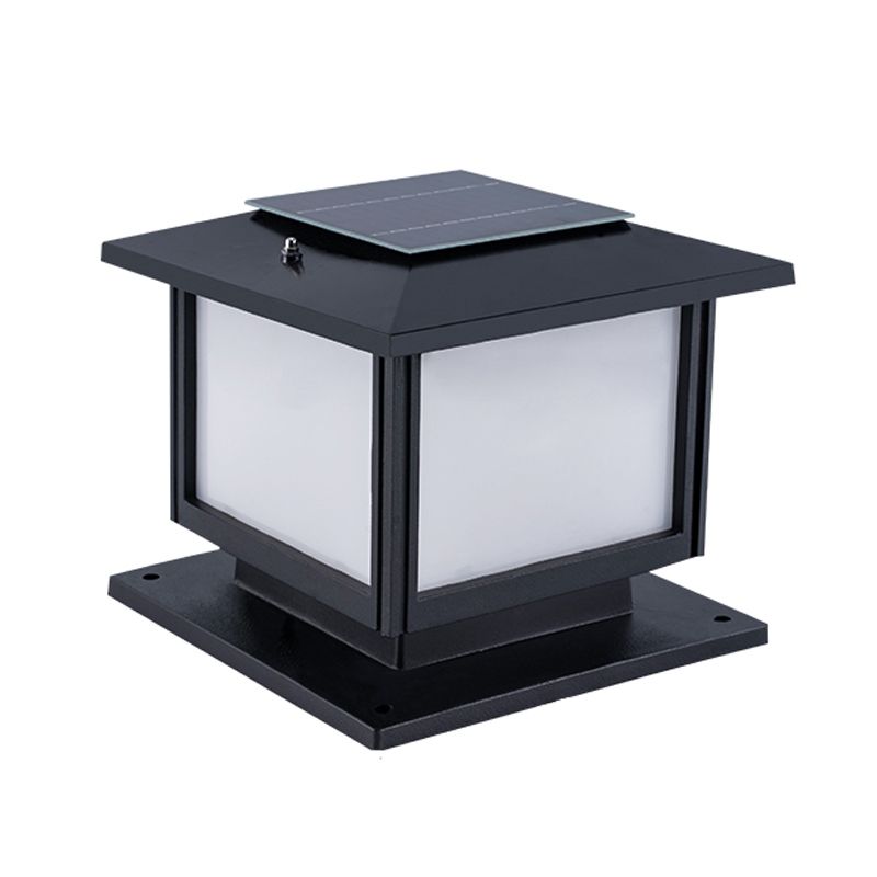Modern LED Pillar Light Minimalist LED Solar Lighting Fixture for Garden