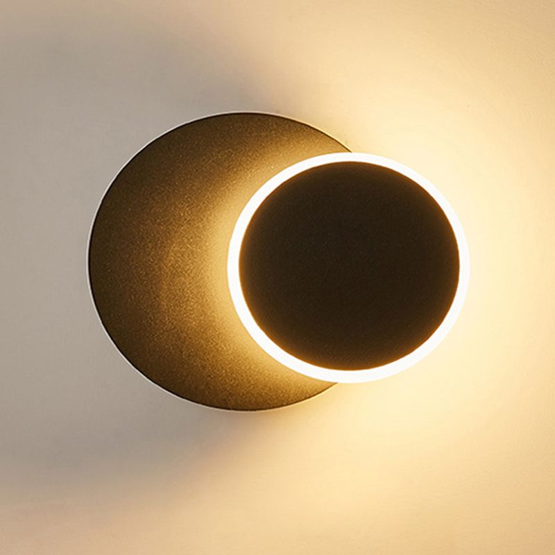 Circle Wall Light Sconce Minimalist Style LED Acrylic Wall Mounted Light Fixture